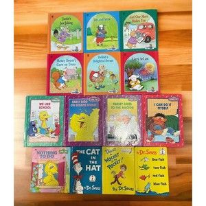 Children's Books Lot Of 14 Dr. Seuss Alpha Pets Sesame Street Original Vintage
